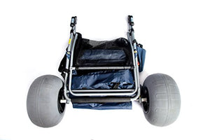 Custom Big Wheel Beach Cart, 12" Balloon Tires, Rolls Easily Over Soft Sand