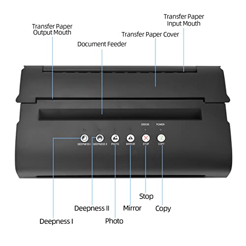 Sorandy Portable Tattoo Stencil Transfer Machine with Paper Stencils Kit