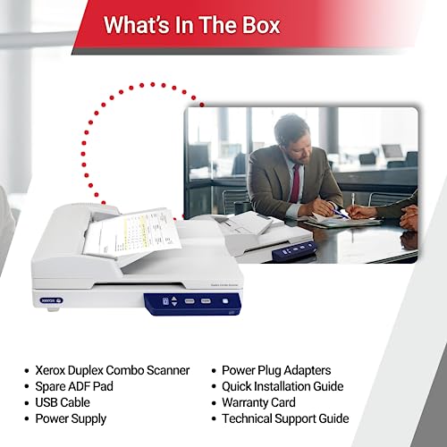 Xerox XD-COMBO Duplex Combo Flatbed Document Scanner for PC and Mac