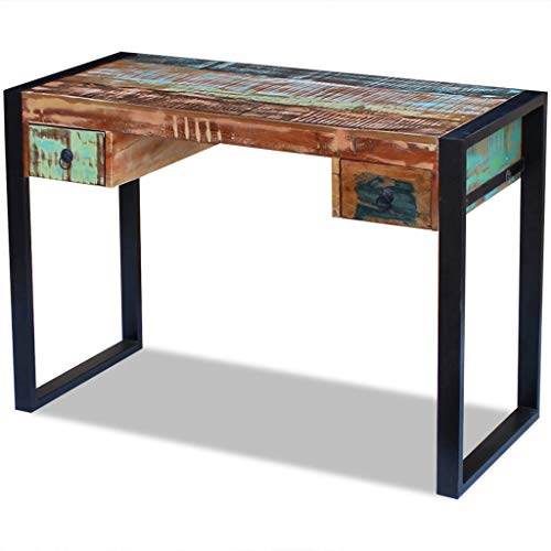 vidaXL Desk Solid Reclaimed Wood Workstation Computer Desk Home Office Table