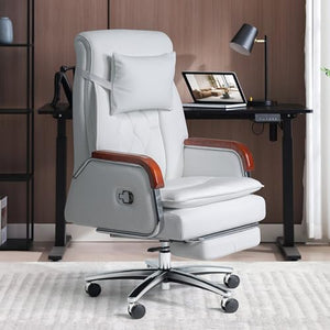 Kinnls Cameron Massage Office Chair with Footrest