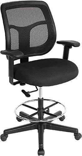 Eurotech Seating Apollo DFT9800 Drafting Stool, Black