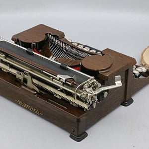 Amdsoc Antique Wood Grain Typewriter - Portable Collectible/Gift - 30x30x10CM