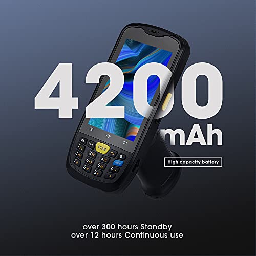MUNBYN Android Barcode Scanner, Zebra Scanner, QR, 2D Barcode Scanner Zebra, Numeric Keypad, WiFi, 4G Android Scanner, Android Barcode Scanner Pistol Grip Comfortable to Hold for Warehouse Inventory
