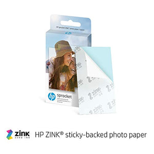HP Sprocket Portable 2x3" Instant Photo Printer (Blush) Print Pictures on Zink Sticky-Backed Paper from your iOS & Android Device.