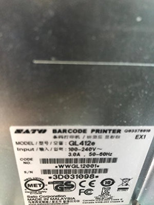 Sato CL412e Ethernet Label PrinterW/Test Print