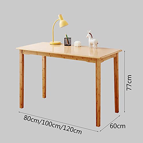 Computer Desk, Bamboo Home Office Writing Desk, Modern Simple PC Table, Workstation for Home/Office, Easy to Assemble, Long: 80/100/120cm (Size : 100x60x77cm)
