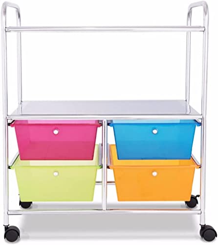 GaRcan 4-Drawer Rolling Storage Cart - Home Office Furniture