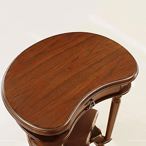 BinOxy Solid Wood 2-Tier Coffee Table with Drawer and Storage Shelf