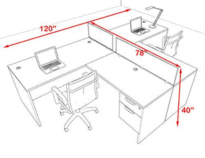 UTM Furniture Modern Acrylic Divider Office Workstation Desk Set