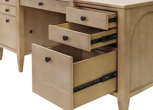 Martin Furniture Laurel Credenza and Hutch, Light Brown