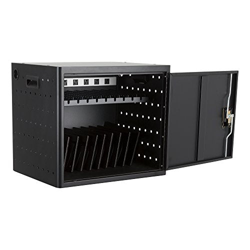 Shapes Series 12-Bay Wall-Mount Chromebook,Laptop and Tablet Charging Cabinet