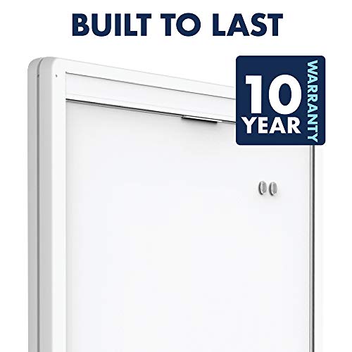 Quartet Dry Erase Easel, Magnetic, 40" x 68", Motion Dual-Track, Mobile, Aluminum Frame (ECM4068DT)