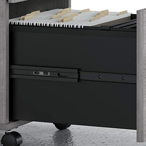 Bush Business Furniture Studio C 2 Drawer Mobile File Cabinet - Platinum Gray, Assembled