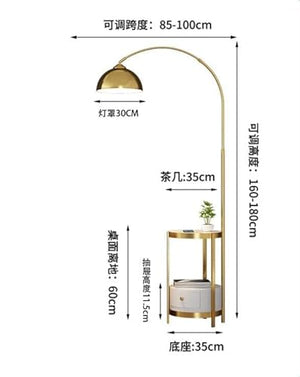 None Floor Lamp Marble Golden Coffee Table Vertical Desk Lamp (Color: D, Size: As Shown)