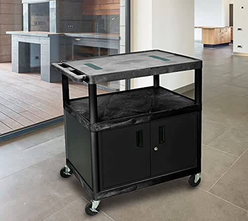 Luxor - 40"H AV Cart with Three Shelves Cabinet (LE40C-B)