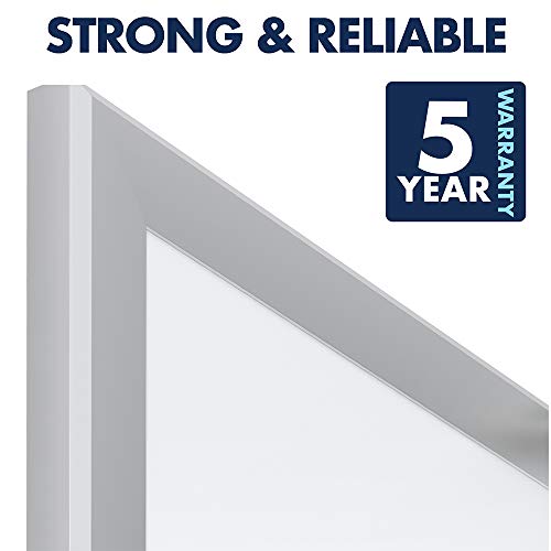 Quartet Magnetic Whiteboard, 8' x 4' White Board, Nano-Clean, Silver Aluminum Frame (SM538)