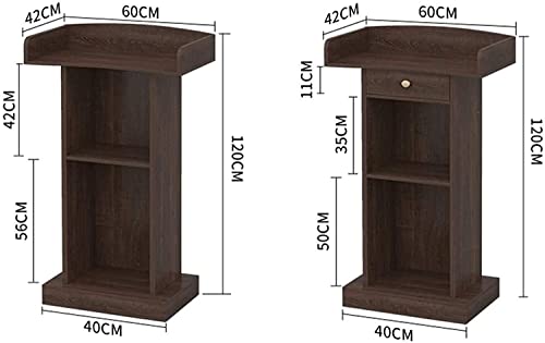 Lectern Podium Desk with Drawer (Natural)