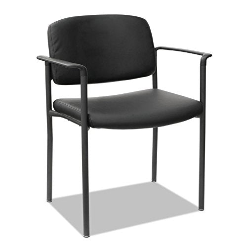 Alera UT6816 Sorrento Series Stacking Guest Chair, Faux Leather, Black, 2/Carton