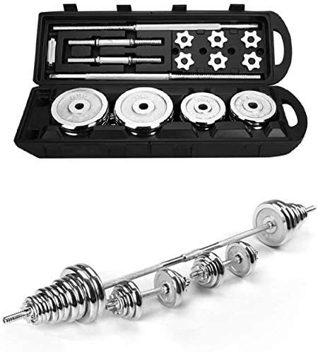 110 LBs Adjustable Dumbbells Barbell Weights Set with Bar, Offaod Home Gym Lifting Dumbbells Strength Training Equipment, for Indoor Body Workout Fitness [US Fast Delivery]