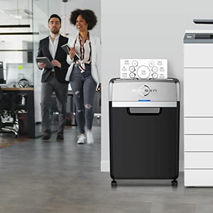 BONSEN Heavy Duty Paper Shredder, 24-Sheet Cross-Cut, 40-Min Continuous Run Time, 9-Gallon Basket