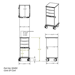 TrippNT Core SP Cart with White Drawers