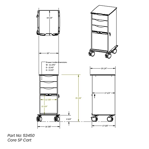TrippNT Core SP Cart with White Drawers