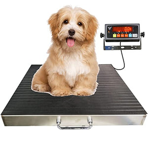PEC Small Animal Scales 700lb Digital Platform Scale for Pet or Livestock 18X18 Inch