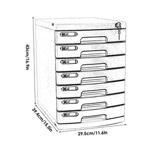 FPIGSHS Desktop Drawer Cabinet, Flat File Storage, Multi-Functional Desk Organizer - ABS Plastic, Stable & Pollution-Free (Color: A, Size: 6 Drawer)