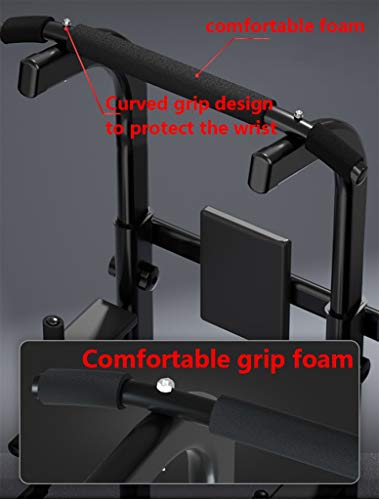 YOT Power Tower Pull Up Bar with Back Elbow Support Height Adjustable Dip Stand Station for Home Gym Strength Training Workout Equipment 880LB Max Capacity