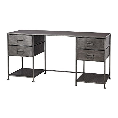 Sterling Home 351-10284 Gunthery 4-Drawer Graphite Desk,