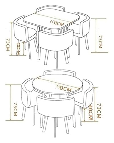 DioOnes 5-Piece Modern Conference Room Table Set