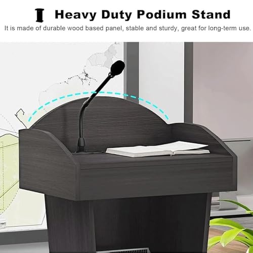 SePkus Presentation Lectern Stand with 2 Storage Compartments (F)