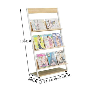 GRFIT Free-Standing Magazine Rack - Creative Newspaper Display Rack for Art Magazines, Books, and Newspapers