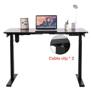 47-Inch Standing Desk Electric Height Adjustable Computer Desk Stand Home Office Workstation, White