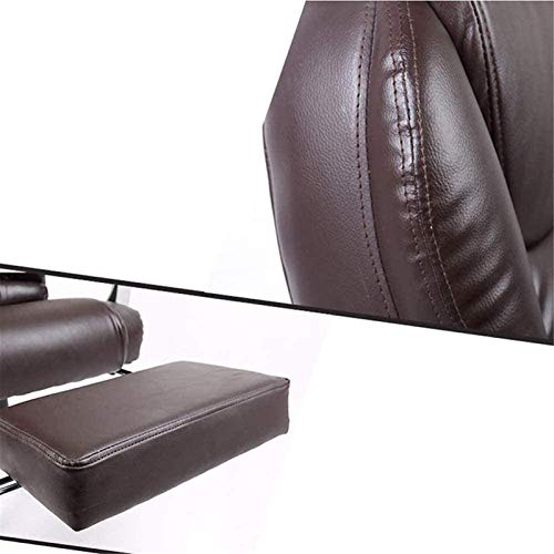 Ergonomic Swivel Reclining Office Chair with Footrest - Black