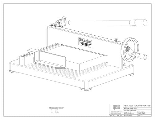 QCM 8200M Heavy Duty Desktop Stack Paper Cutter