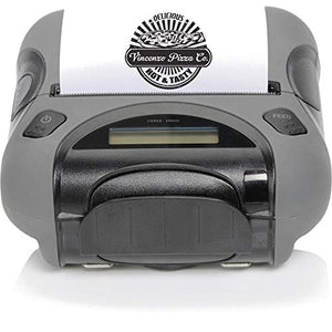 Star Micronics Label Printer - Thermal Paper - Roll (3.15 in) - 203 dpi - up to 177.2 inch/min - Serial, Bluetooth - Tear bar - Gray