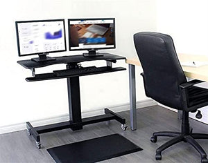 TOEWOE Mobile Standing Desk with Wheels, Height Adjustable Computer Workstation Table