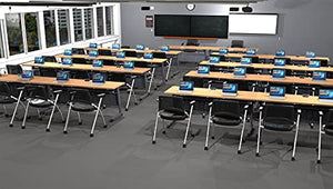 Team Tables 34 Person Folding Training Meeting Tables with Power+USB Outlet