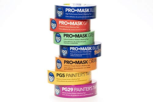 IPG ProMask Blue with BLOC-It, Premium 14-Day Masking Tape, 0.70" x 60 yd, Blue, (Single Roll)