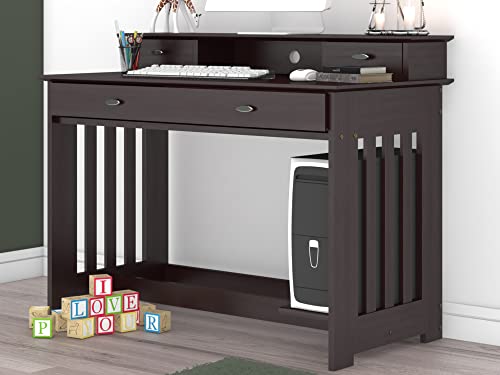 Discovery World Furniture Desk and Hutch in Espresso