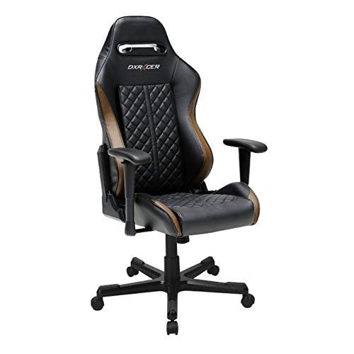 DXRacer OH/DF73/NC Drifting Series Black and Coffee Gaming Chair - Includes 2 Free Cushions