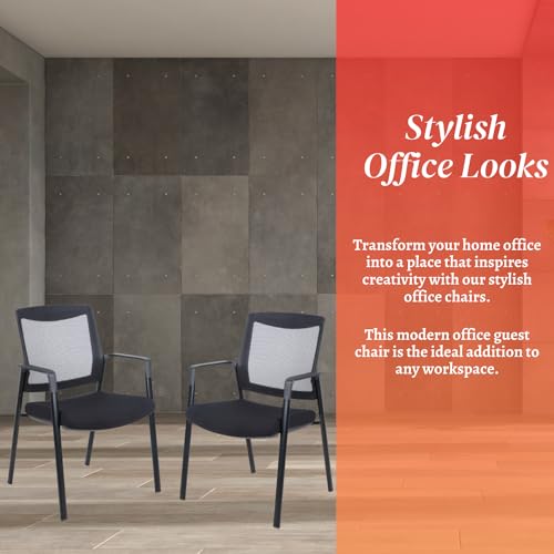 GM Seating Ever Guest Chair - Mesh Back Stacking Chairs (Pack of 6)