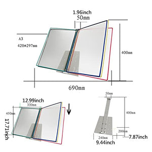 None Deluxe Catalog Display Racks, Copyholders, Desktop/Wall Mounted Reference System, Flip and Find Document Holder - White, 18x13x2IN