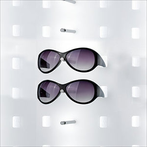 Framedisplays.com Optical Display for 30 Eyewear Frames - Wall Mount Acrylic Sunglass Display - Frosted White - 31.75” x 18.5”