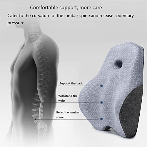 BUZZNN Memory Foam Seat Cushion and Lumbar Support Pillow for Office Chair - Green