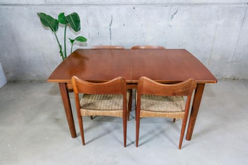 Lschool Niels Otto Mller Danish Paper Cord Chairs Paired with Nils Jonsson Table