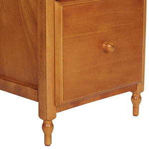 OSP Home Furnishings Knob Hill Collection File Cabinet for Letter Size Files, Antique Cherry Finish