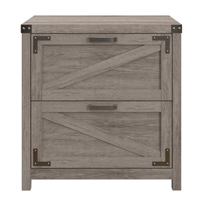 Bush Furniture Kathy Ireland Home 2-Drawer Lateral File Cabinet, Restored Gray, 29-Inch